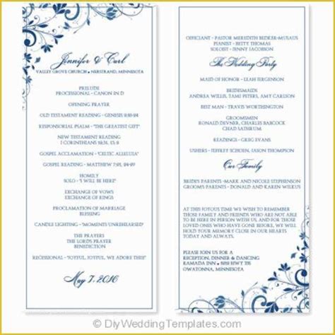 printable wedding program templates word  wedding program