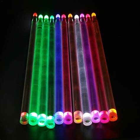 Cool 5a Acrylic Drum Stick Bright Led Light Up Drumsticks Luminous In