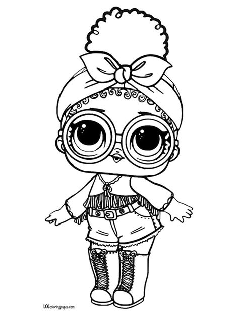 lolcoloringpagescom foxy    surprise doll coloring page lol bday