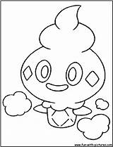 Coloring Pokemon Pages Ice Vanillite Colouring Fun sketch template