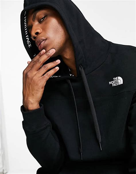 north face zumu fleece hoodie  black asos