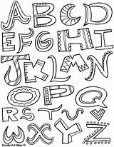 Alphabet Coloring Pages Lettering Letters Printable Fonts Writing Script Hand Calligraphy Sheets Doodle Font sketch template