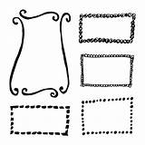 Rectangle Drawn Frames Hand Set Stock Depositphotos sketch template
