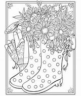 Coloring Crayola Flowers Rain Craftdrawer sketch template