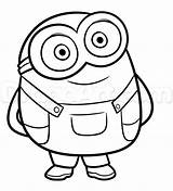 Minion Drawing Minions Pages Draw Coloring Bob Sketch Dragoart Characters Step sketch template