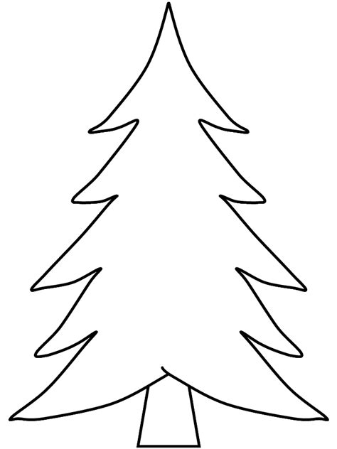 christmas tree outlines clipartsco