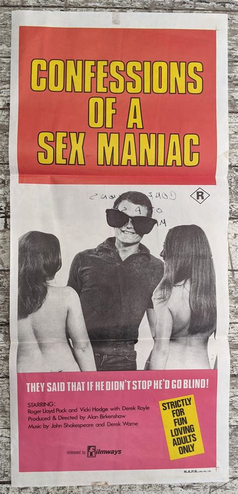 Lot Confessions Of A Sex Maniac Australian Daybill Movie Poster