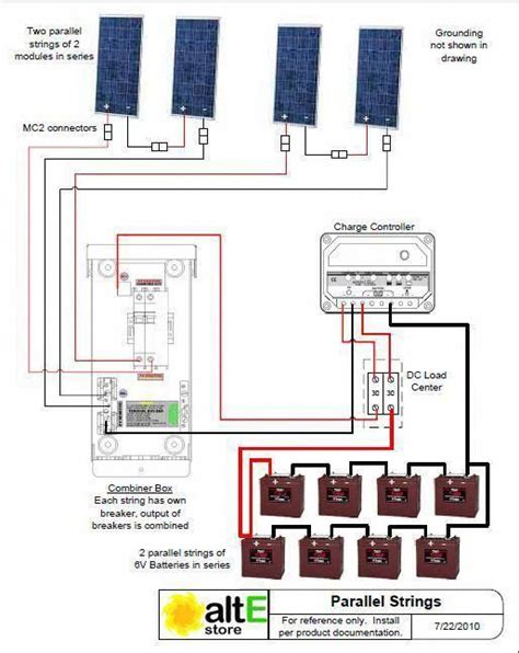 schematic wiring solar panels  series  parallel bestsolarpanels solarpanelssolarenergy