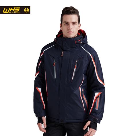 whs   ski jackets men windproof warm coat male waterproof snowboard jacket teenagers