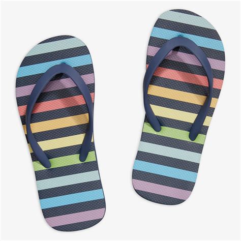 rainbow stripe kids rubber flip flops primarycom