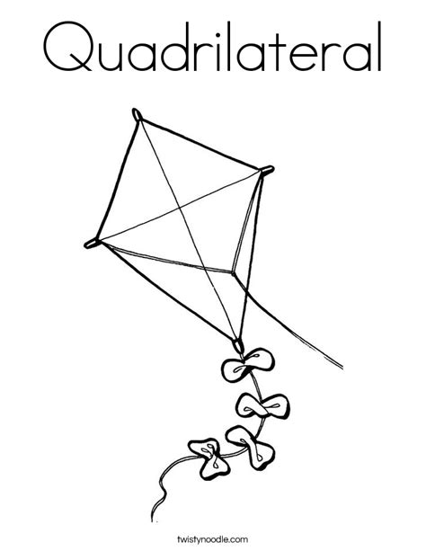 quadrilateral coloring page twisty noodle