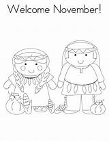 November Coloring Pages Printable Welcome Kids Color Print Hello Bestcoloringpagesforkids Visit Children sketch template