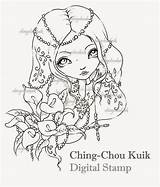 Coloring Ching Chou Kuik Stamps Fairy Pages sketch template
