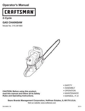 craftsman cc owners manual manualzz