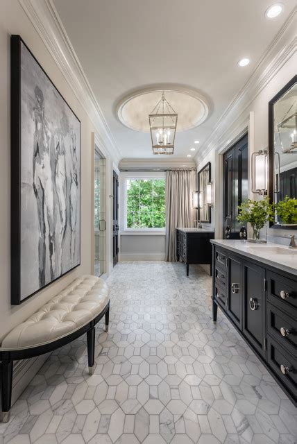 peaceful spa inspired retreat transitional bathroom