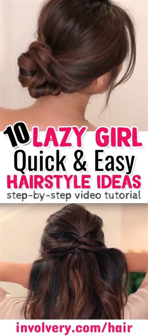easy lazy girl hairstyle ideas step  step video tutorials