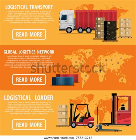logistics center concept distribution delivery goods stock vector