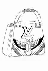 Fashion Coloring Pages Adult Adults Handbag Drawings Most Beautiful Paper African sketch template