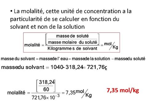 cours 1 dfinir masse molaire molarit masse volumique
