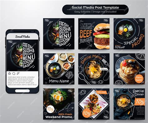 premium vector social media feed post  food promotion