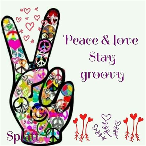 stay groovy peace and love peace sign hippie art