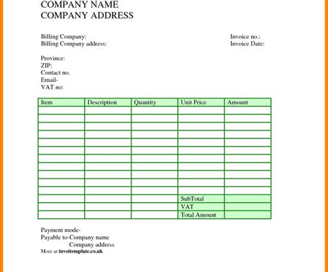 employed invoice template uk  consultant letsgonepal