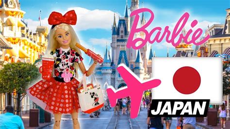 barbie doll in disneyland tokyo travel adventure to japan new toy haul youtube