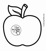 Coloring Apple Pages Kids Printable Fruits Nice 4kids sketch template