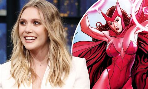 elizabeth olsen jokes about very sexy scarlet witch costume seth meyers appearance daily mail