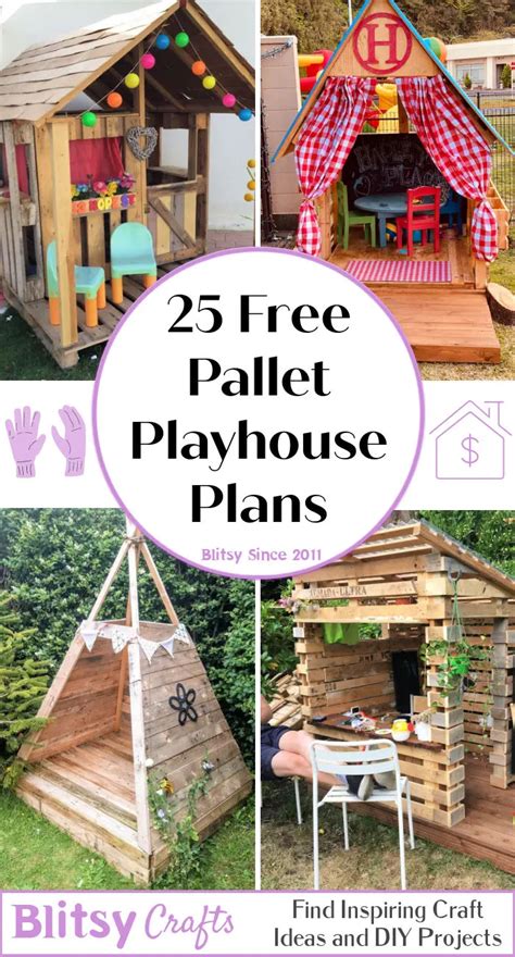 diy pallet playhouse plans  ideas blitsy