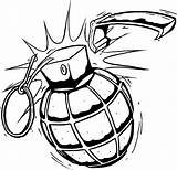 Grenade Tattoo Drawing Tattoos Simple Cool Designs Outline Drawings Easy Hand Stencil Sketch Draw Sketches Search Google Granate Bull Rider sketch template