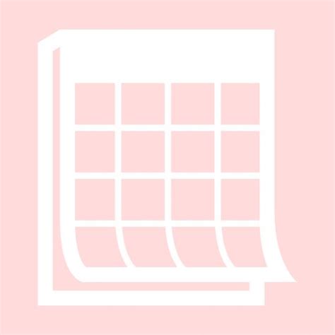 calendar icon aesthetic pink