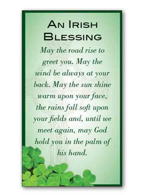 gatto   irish blessing prayer card