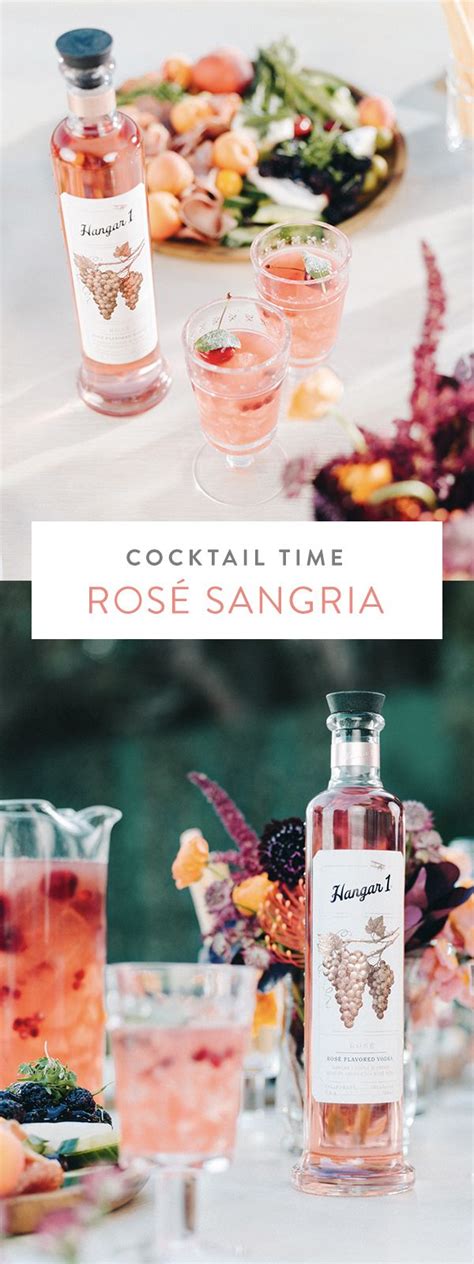 rosé sangria recipe summer cocktail hangar one recipe yummy