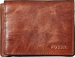 fossil estate leather portfolio  dark brown shipped   zappos