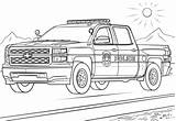 Police Coloring Truck Pages Printable Categories Trucks Pickup sketch template