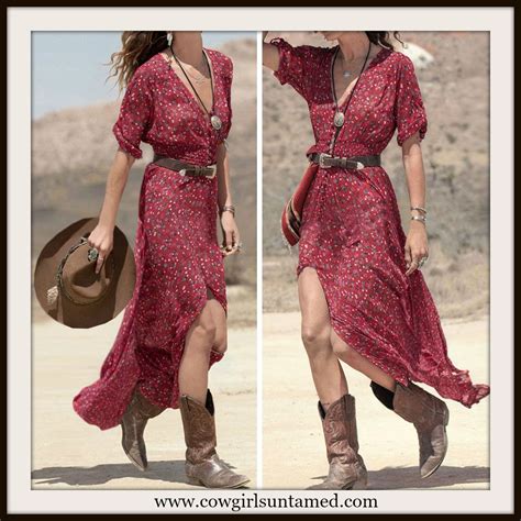 western cowgirl dress red floral button front maxi dress red dressblue maxi dress long