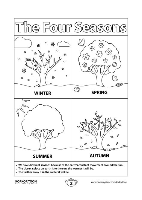 seasons coloring book  kids   seasons coloring page