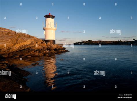 lighthouse molloesund vaestra goetaland county sweden europe stock