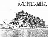 Cruise Coloring Netart Aidabella sketch template