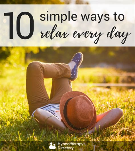 simple ways  relax  day hypnotherapy directory