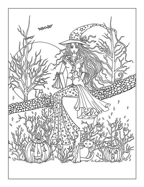 magazinelite  halloween coloring pages  adults png