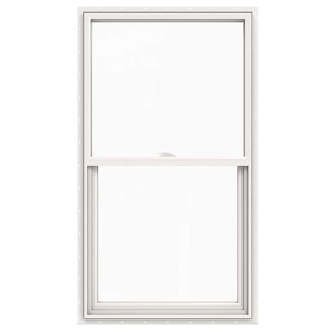 jeld wen        series single hung vinyl window white   home depot