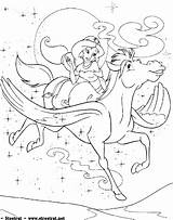 Coloring Pages Horse Princess Unicorn Flying Jasmine Afkomstig Van Library Horses Kleurplaten sketch template