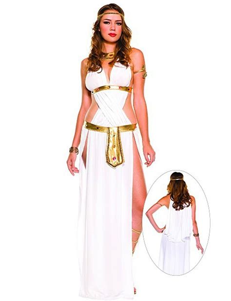 white sexy egyptian queen cleopatra costume women halloween cosplay