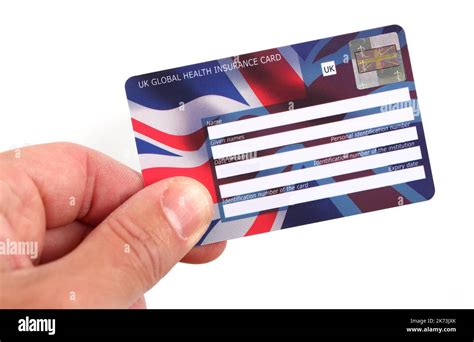 uk global health insurance card     ghic card stock photo