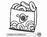 Aros Cebolla Dibujos Burger sketch template