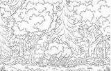 Ausmalbilder Natureza Colorir Desenhos Landschaft Paisagem Inverno Floresta sketch template