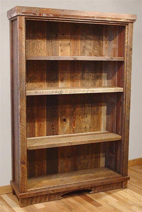 reclaimed barn wood rustic heritage bookcase woodworkingprojects
