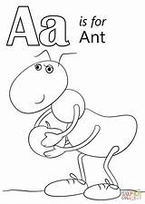 Coloring Ant Letter Pages Printable Cartoon Aa Colouring Airplane Clipart Ants Tablet Number Printables Color Farm Holds Cherry Ipad Getcolorings sketch template